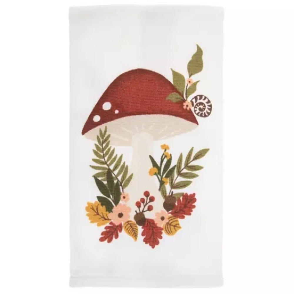 Mushroom and Snail Kitchen Towel, NWT 🍄‍🟫 🐌